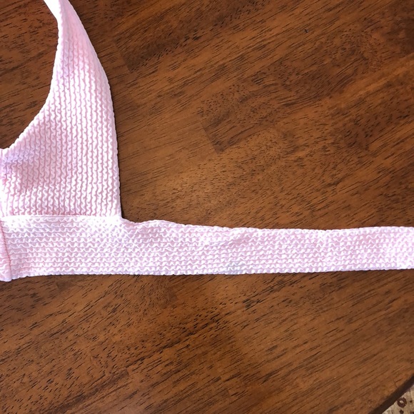 Monday Swimwear Jamaica Baby Pink Crinkle Top - Picture 2 of 3